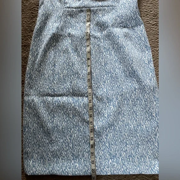 New without tags Calvin Klein Elegant Blue Patterned Sleeveless Dress Size 10 - Picture 9 of 10